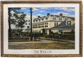 Framed restored postcard of the Willcox Inn from the early 1900's