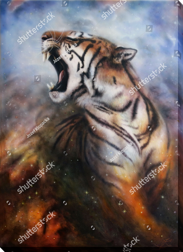 tiger profile roar